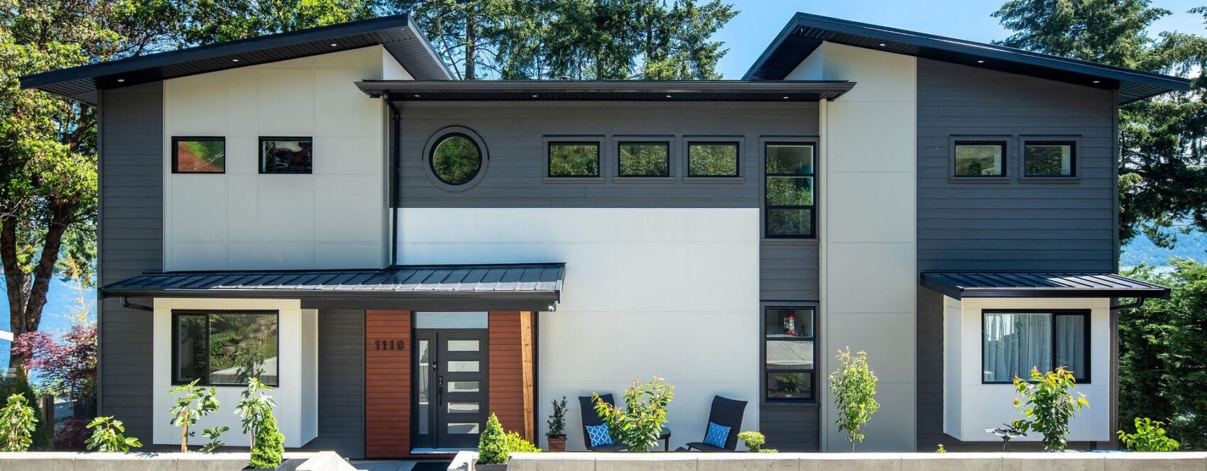 Exterior of custom home in Cowichan Bay