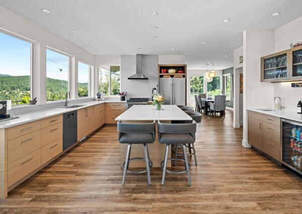 Large kitchen design in duplex