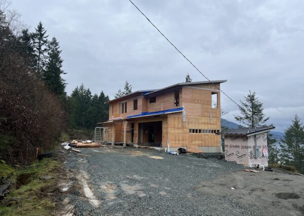 Framing a home in Maple Bay