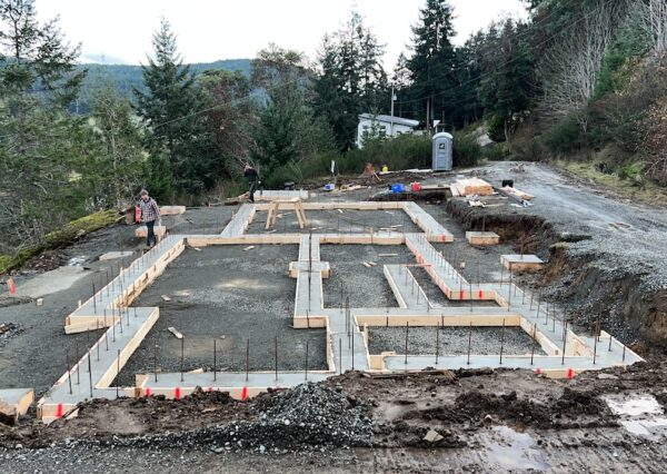 Building footings for new home