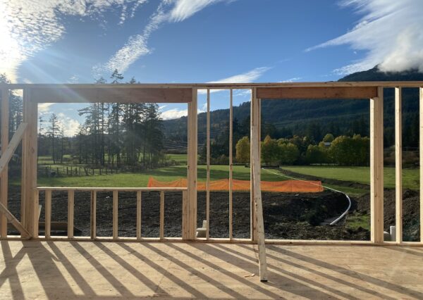 Framing walls in the Cowichan Valley