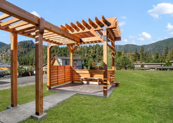 Outdoor pergola in Lake Cowichan