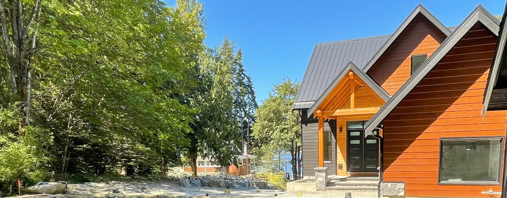 Custom home in Shawnigan with lake views