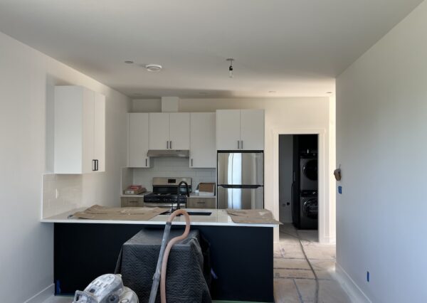 Kitchen in suite above the garage