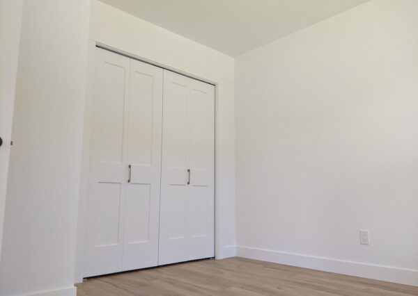 White oak flooring with white walls