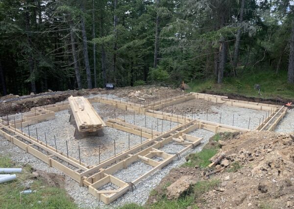 Footings for Cabin on Salt Spring