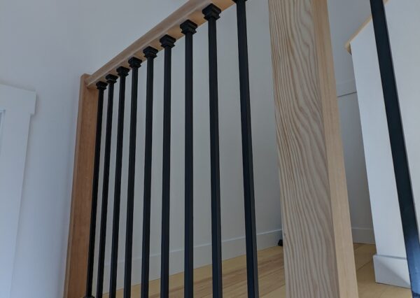 Custom wood and metal railings